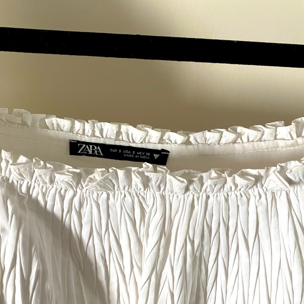 ZARA white off the shoulder dress - Picture 4 of 4